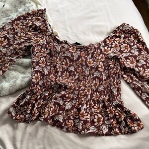 Floral Off-Shoulder Women's Top